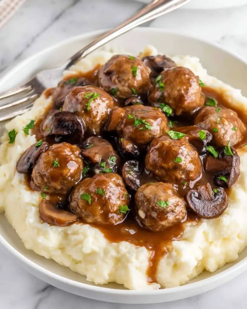 Crock Pot Salisbury Steak Meatballs Recipe