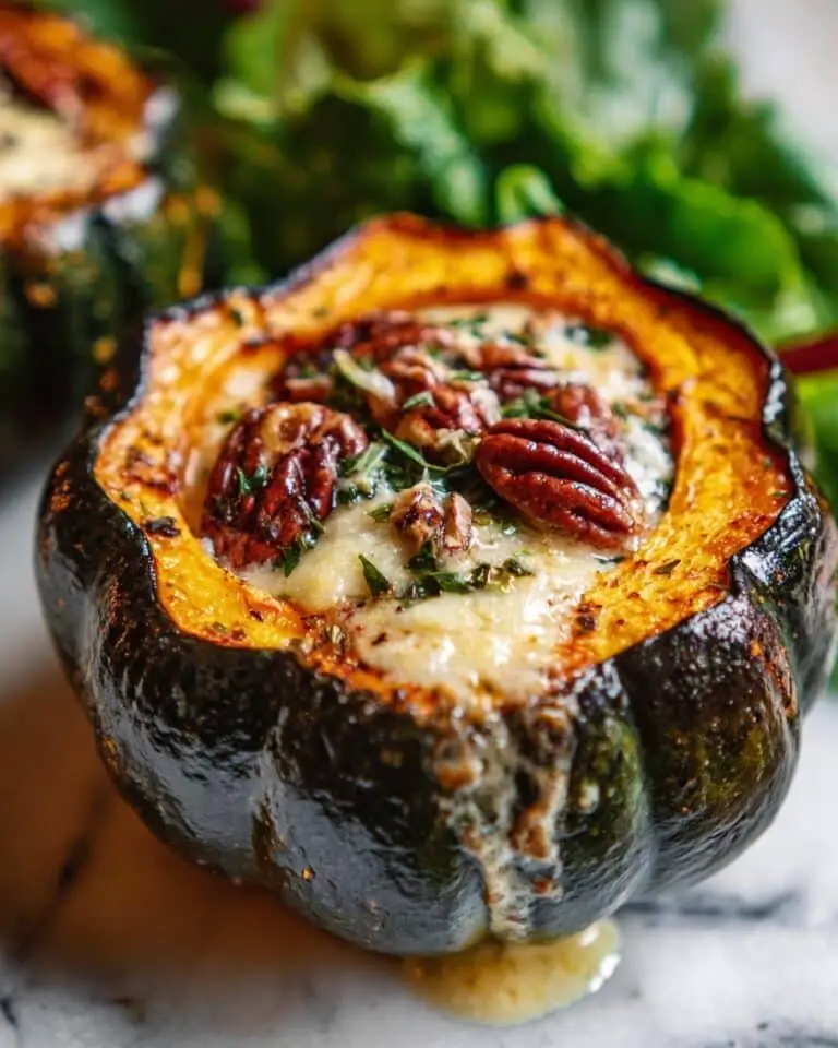 Stuffed Acorn Squash with Kale Bread Pudding and Pumpkin Spice Recipe