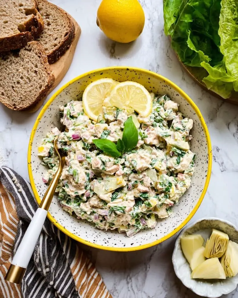 Spinach Artichoke Chicken Salad Recipe
