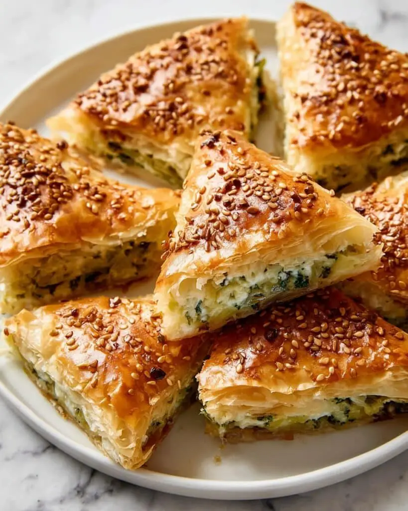 Flaky Sheet Pan Spinach & Cheese Bourekas Recipe