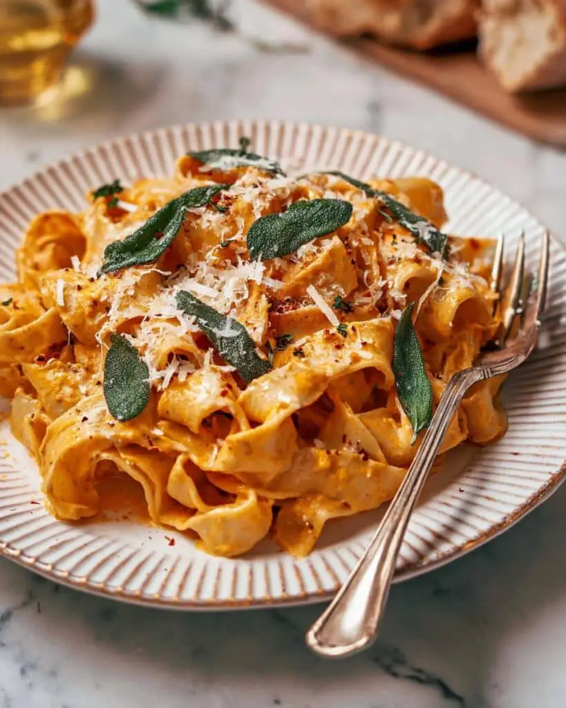 Creamy Pumpkin Pasta with Sage Recipe