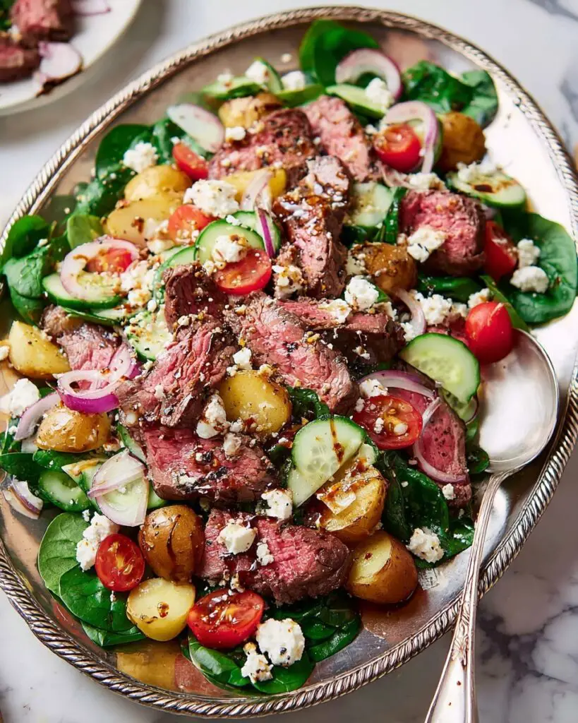 Lamb Salad with Herb-Roasted Potatoes and Feta Recipe