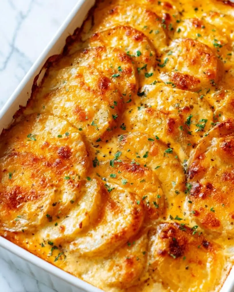 Creamy Cheddar and Gruyère Scalloped Potatoes Recipe