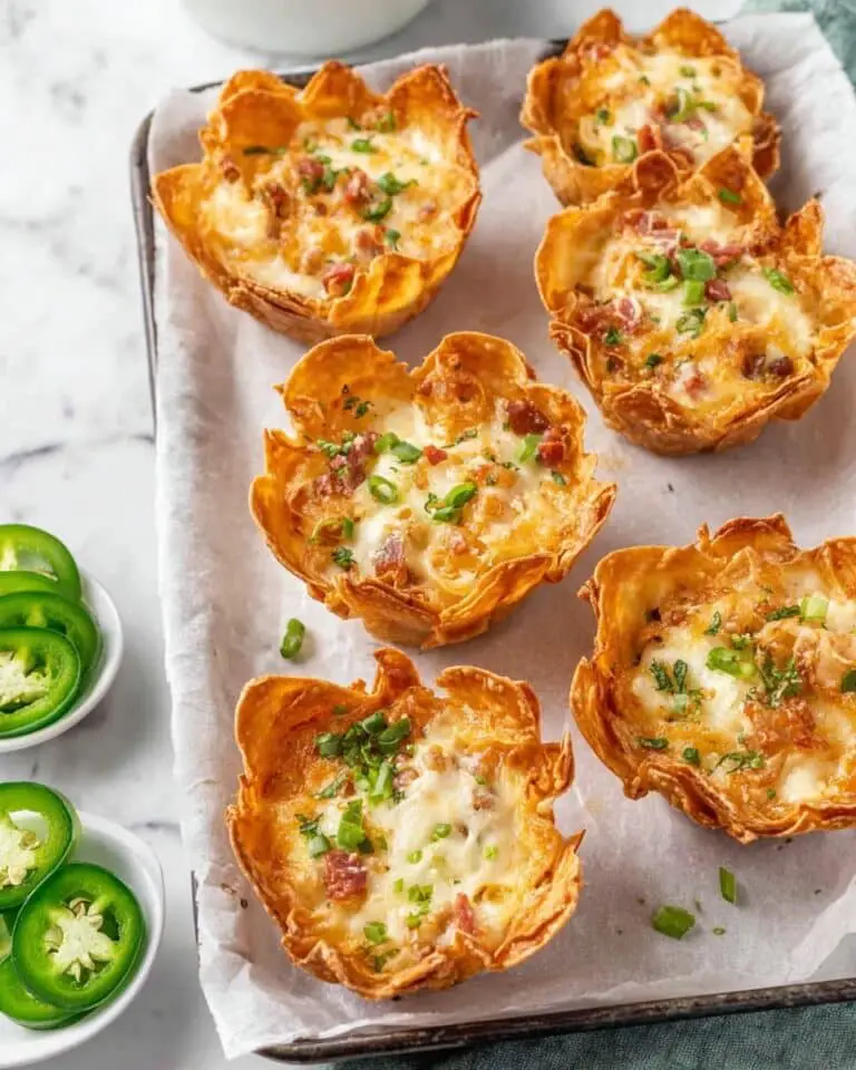 Jalapeno Popper Wonton Cups Recipe