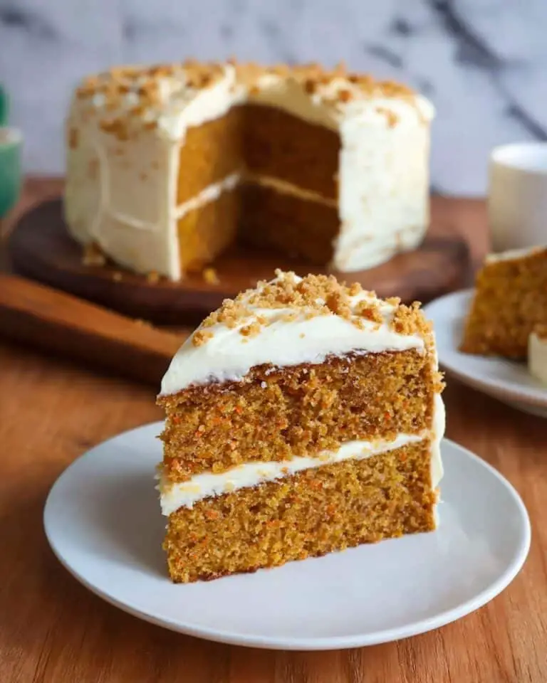 Pumpkin Spice Cake with Cream Cheese Frosting and Biscoff Cookie Topping Recipe