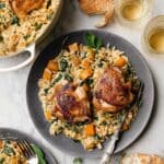 Chicken and Butternut Squash Orzo with Sage and Kale Recipe