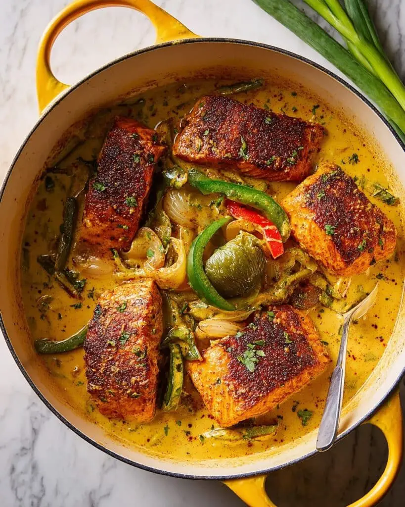 Caribbean-Style Coconut Curry Salmon Recipe