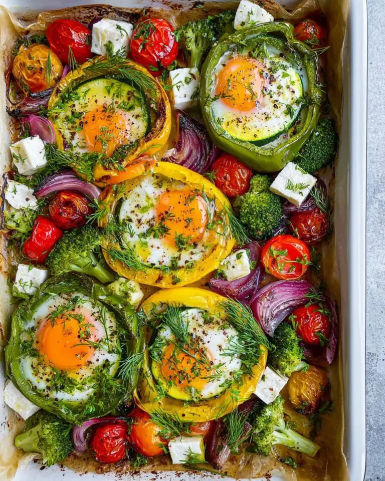 Baked Eggs with Roasted Potatoes and Veggies Recipe