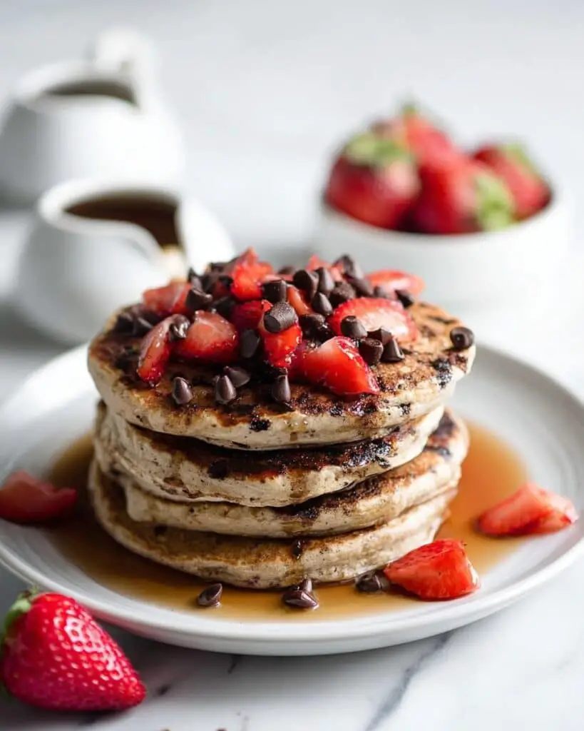 Strawberry Chocolate Chip Buckwheat Pancakes Recipe