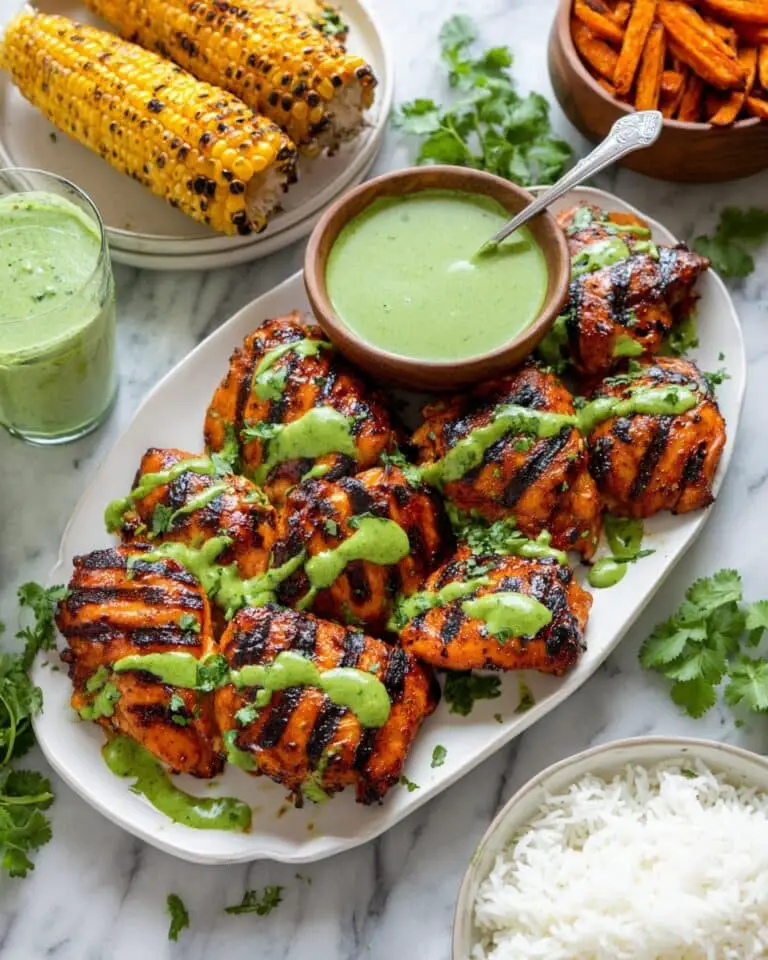 Peruvian Chicken with Green Aji Verde Sauce Recipe