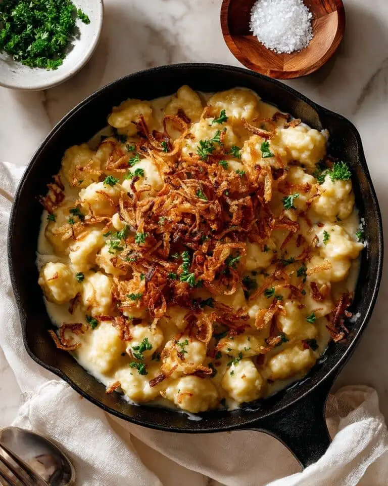 Käsespätzle: Creamy Gruyère Pasta with Caramelized Onions Recipe