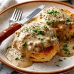 Sausage Gravy Over Homemade Biscuits Recipe