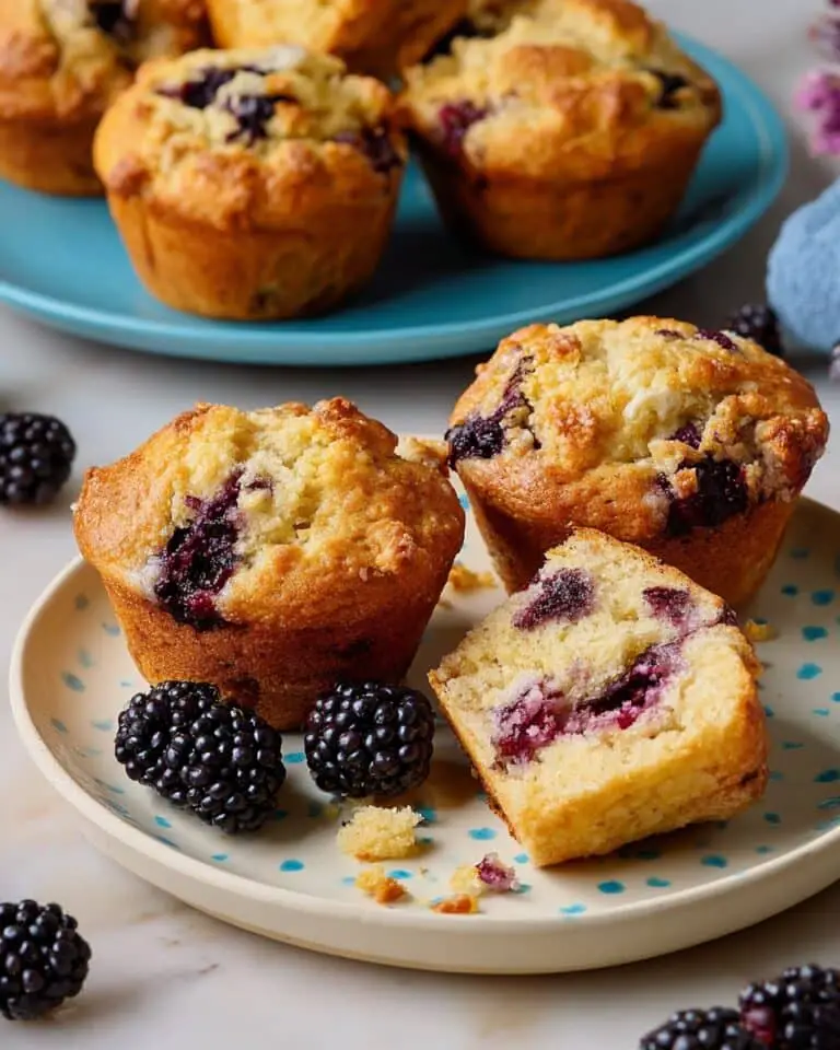 Gluten-Free Blackberry Muffins with Greek Yogurt Recipe