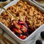 Apple Blackberry Crumble with Oatmeal Cookie Crumble Topping Recipe