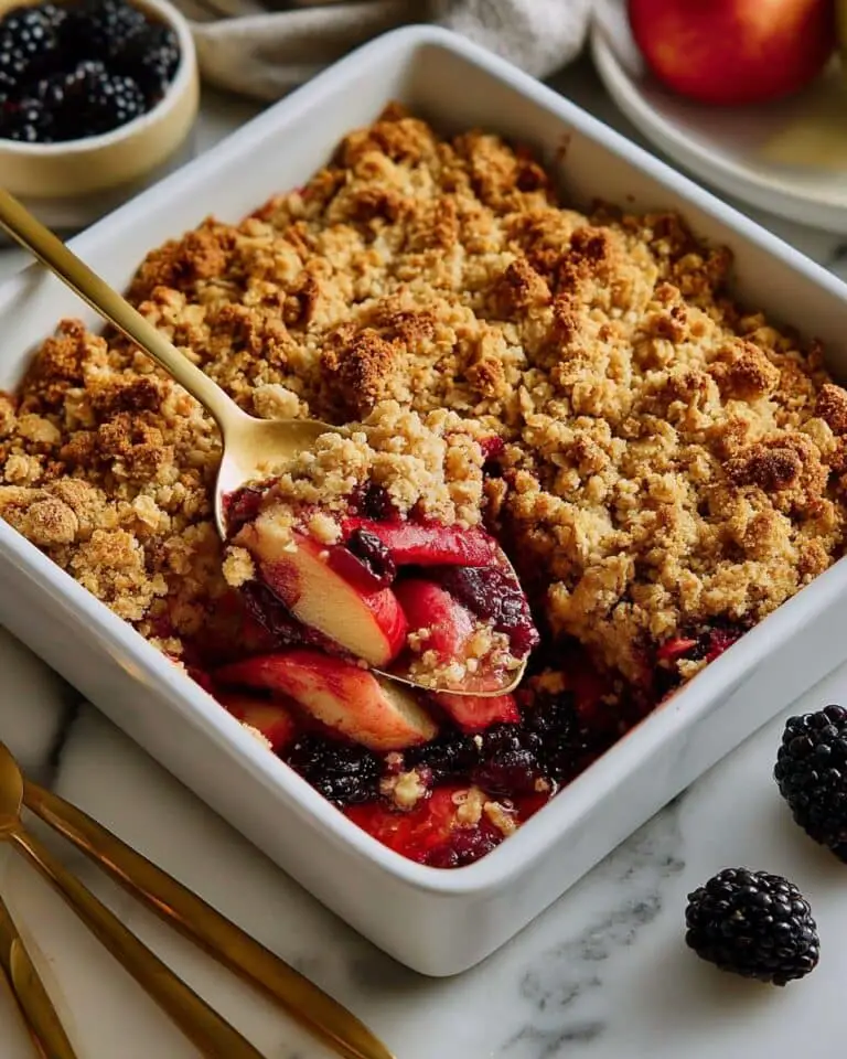 Apple Blackberry Crumble with Oatmeal Cookie Crumble Topping Recipe