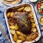 Slow Roasted Lamb with Herbs and Potatoes Recipe