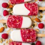 Raspberry Yogurt Layered Popsicles Recipe