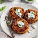 Vegetable Chickpea Fritters with Lemon Herb Yogurt Sauce Recipe