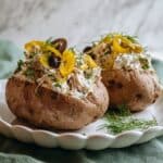 Greek Tuna Salad Baked Potatoes Recipe