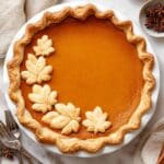 Classic Pumpkin Pie with Decorative Cutouts Recipe