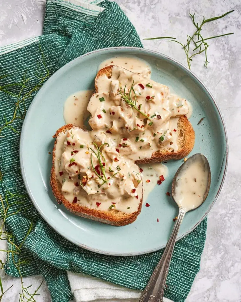 Creamed Turkey on Toast or Biscuits Recipe