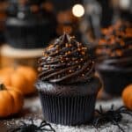 Black Velvet Cupcakes with Black Cocoa Frosting Recipe