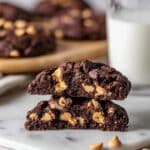 Levain-Style Chocolate Cookies with Melty Peanut Butter Recipe