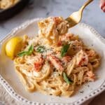 Lobster Pasta with Creamy Lemon Parmesan Sauce Recipe
