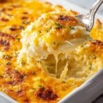 Cheesy Hashbrown Casserole with Crunchy Cornflake Topping Recipe