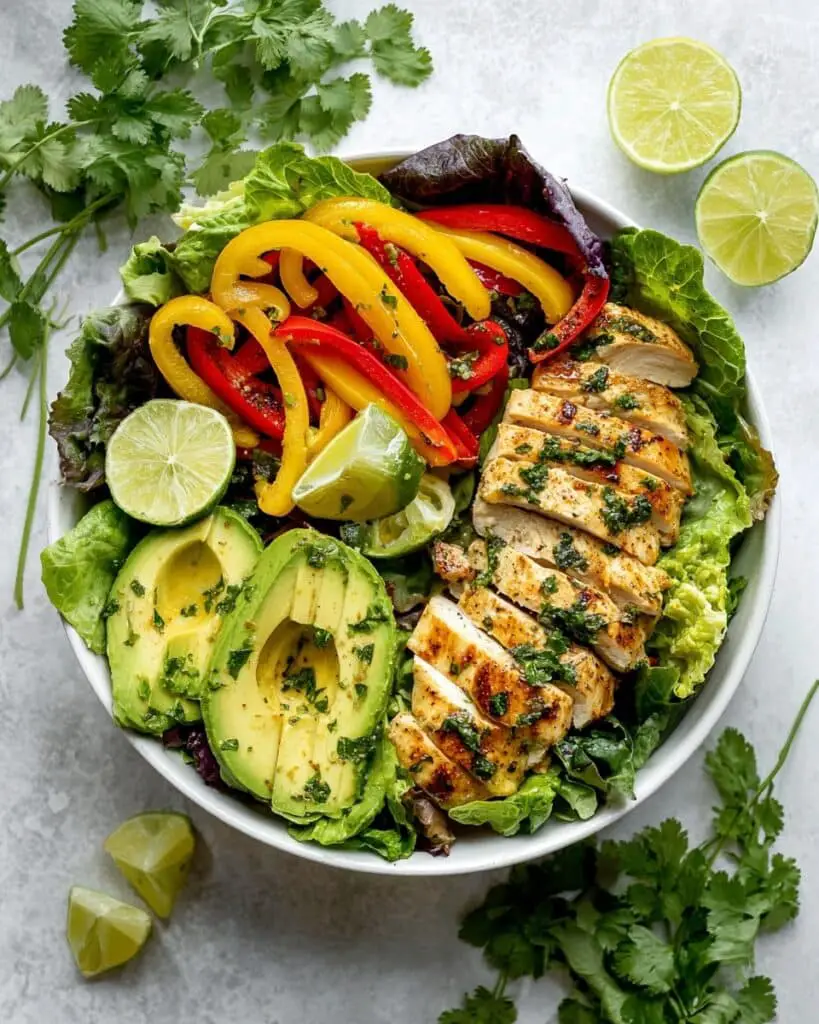 Grilled Fajita Chicken & Avocado Salad Recipe