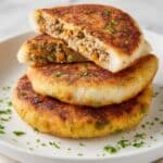 Mashed Potato Pancakes with Meat Filling Recipe