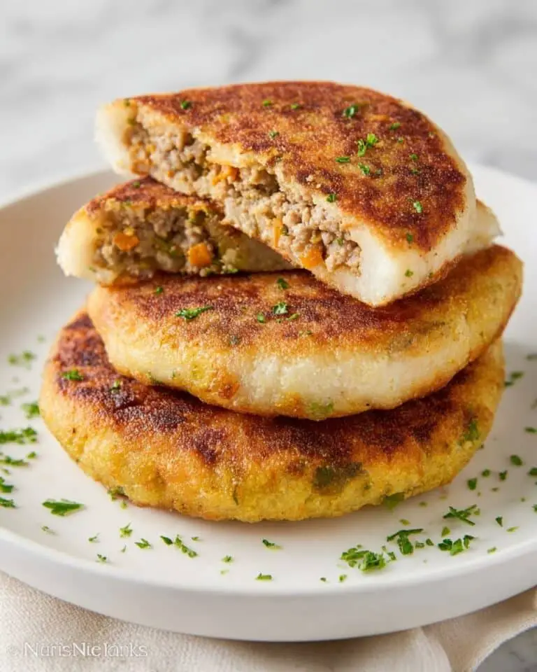 Mashed Potato Pancakes with Meat Filling Recipe