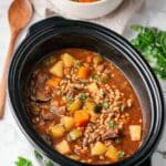 Slow Cooker Beef and Barley Soup Recipe