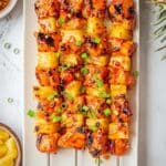 Hawaiian Chicken Kabobs with Pineapple and Teriyaki Glaze Recipe