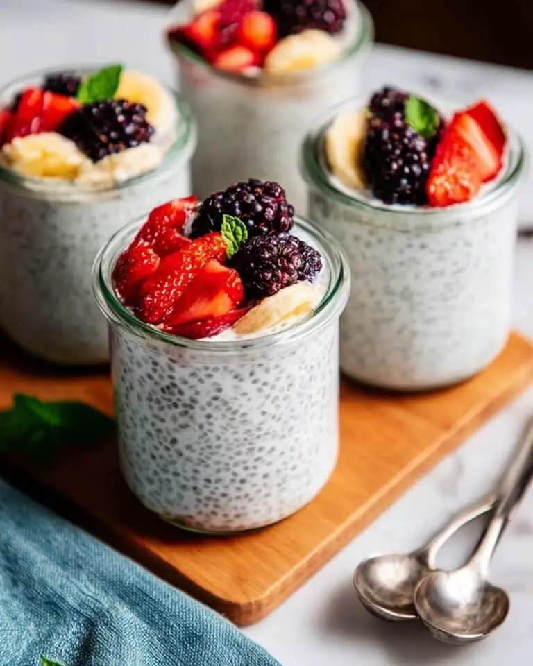 Creamy Yogurt Chia Pudding with Fresh Fruit and Nuts Recipe