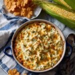 Cheesy Corn Dip with Green Chiles Recipe