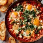 Shakshuka with Spinach and Feta Recipe