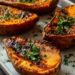 Oven Roasted Sweet Potato Halves with Crispy Caramelized Edges Recipe