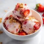Strawberry Cottage Cheese Cheesecake Ice Cream Recipe