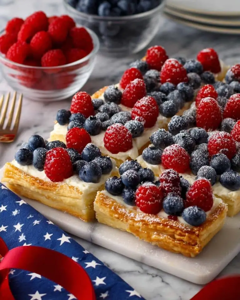 Berry Cheesecake Puff Pastry Tart Recipe