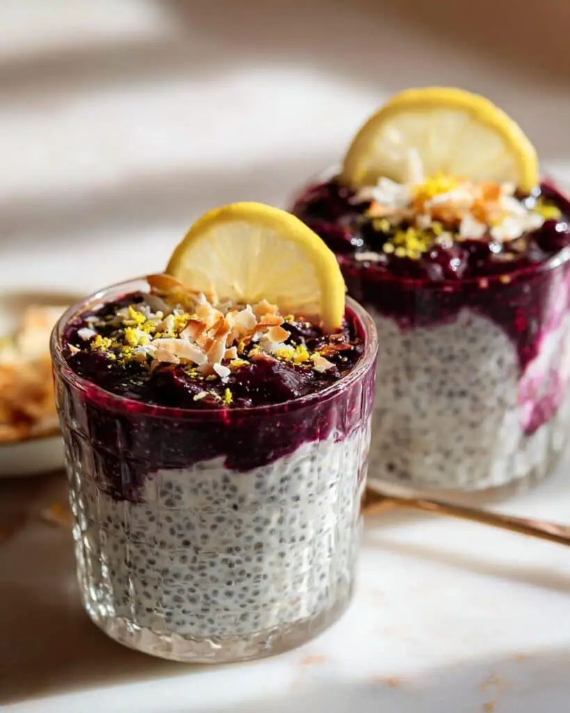 Coconut Chia Pudding with Blueberry-Lemon Compote Recipe