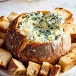Spinach Artichoke Dip Bread Bowl Recipe