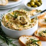 Green Olive Tapenade with Roasted Eggplant and Chickpeas Recipe