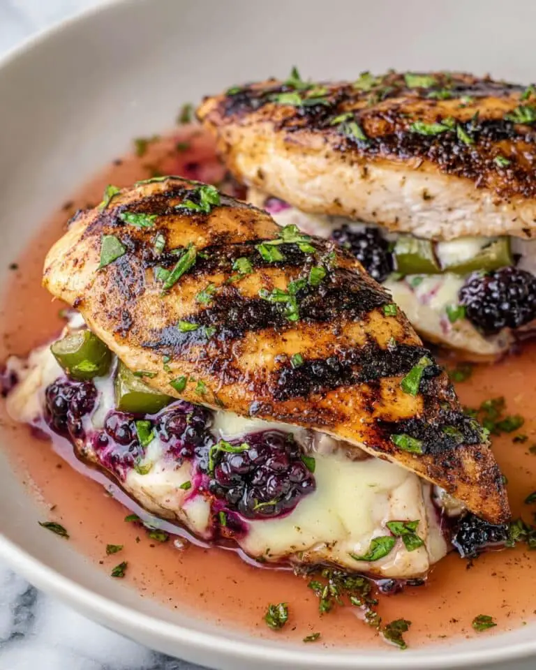 Melty Blackberry Jalapeno Stuffed Chicken Recipe