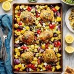 Greek Sheet Pan Chicken with Vegetables and Feta Recipe