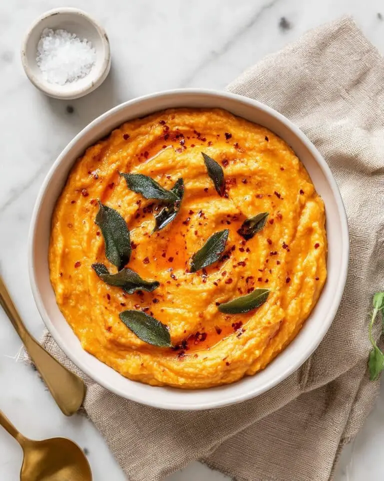 Brown Butter Mashed Butternut Squash with Crispy Sage Recipe