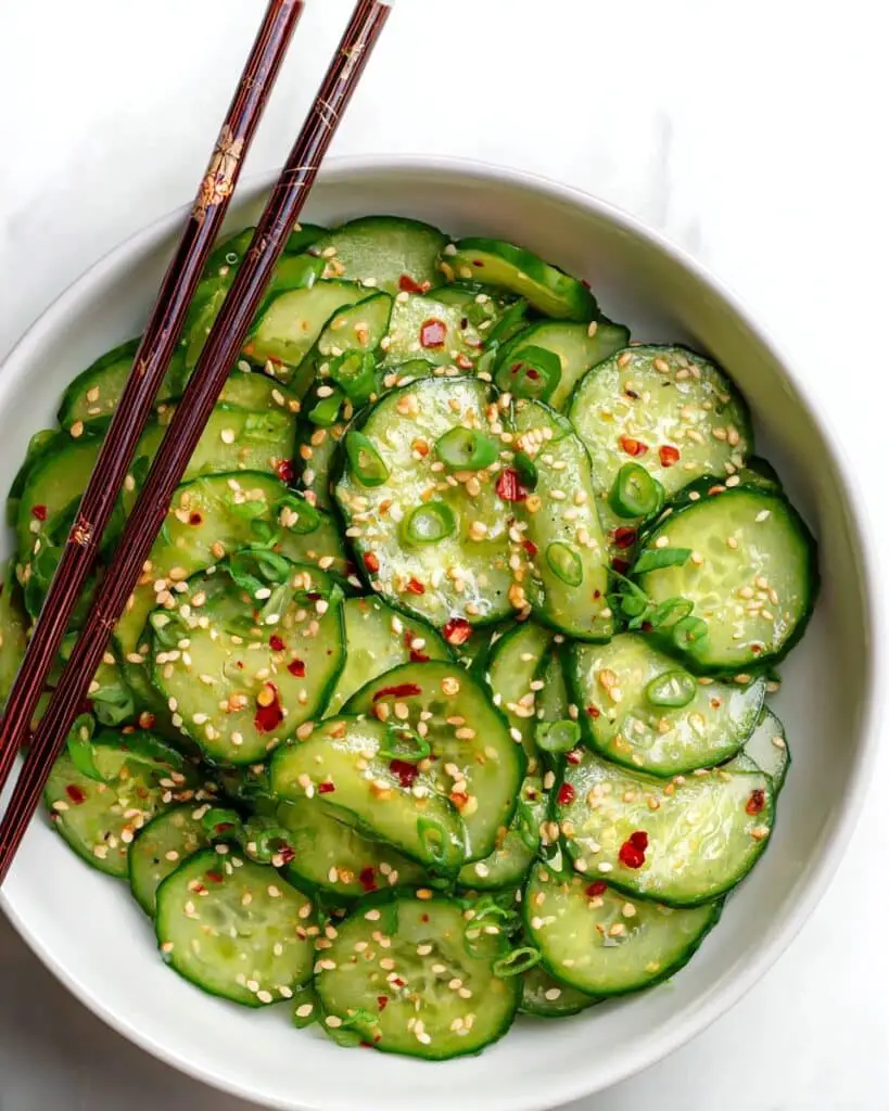 Spicy Chili Crisp Cucumber Salad Recipe