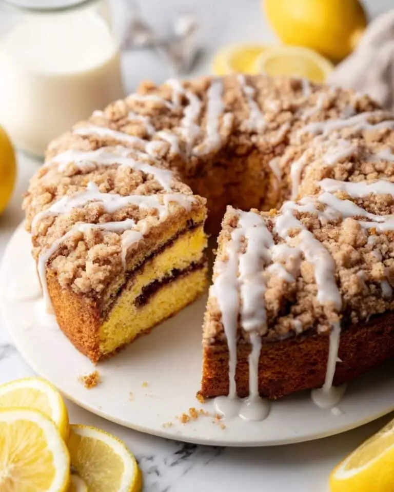 Extra Moist Lemon Coffee Cake with Icing Recipe