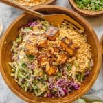 Chicken Satay Crispy Rice Salad Bowls Recipe