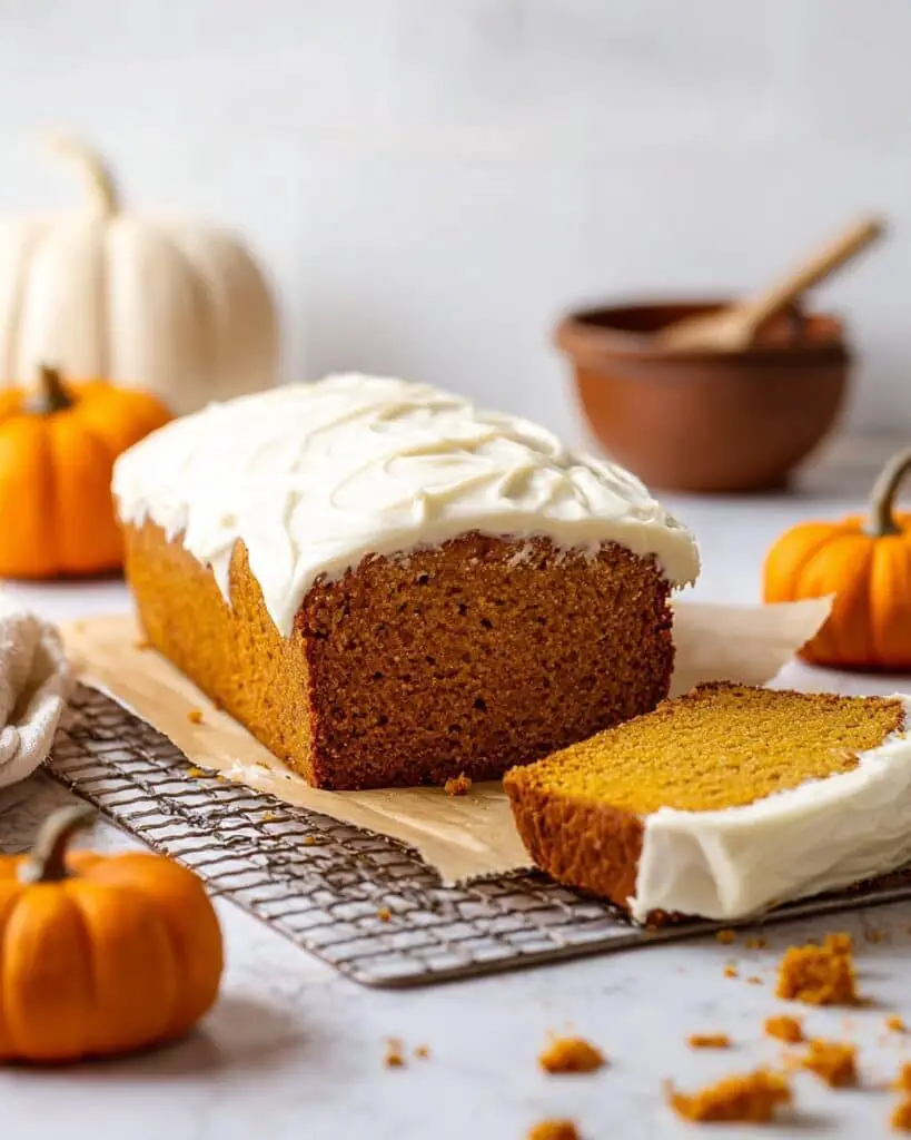 Pumpkin Bread with Cream Cheese Frosting Recipe